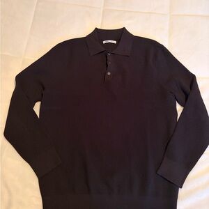 Zara Black Long Sleeve Polo